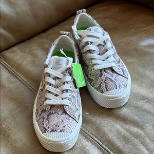 Cariuma Snake Pattern Sneakers with White Soles